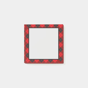 Red Kariert Flannel Post-it Klebezettel