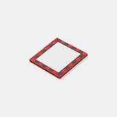 Red Kariert Flannel Post-it Klebezettel (angewinkelt)