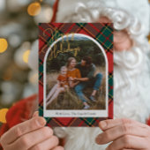 Red Kariert Foto Weihnachtskarte Feiertagskarte