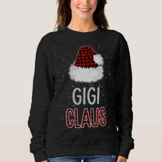 Red Kariert Gigi Claus - Matching Family Funny Chr Sweatshirt