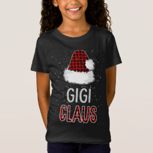 Red Kariert Gigi Claus - Matching Family Funny Chr T-Shirt