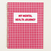 Red Kariert Gingham Planer Mental Health Zitat (Vorderseite)