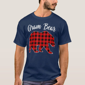 Red Kariert Gram Bar Matching Buffalo Family Pajam T-Shirt