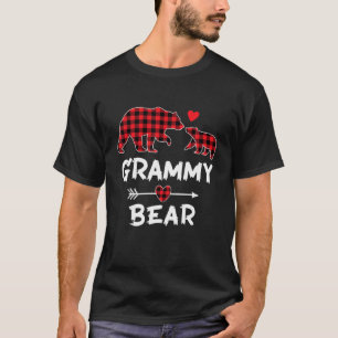 Red Kariert Grammy Bear Xmas Weihnachten T-Shirt