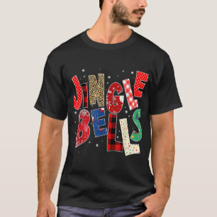 Red Kariert Jingle Bells Christmas Family Pajama T-Shirt