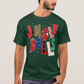 Red Kariert Jingle Bells Christmas Family Pajama T-Shirt