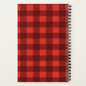 Red Kariert Journal-Notebook Notizblock (Rückseite)