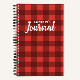 Red Kariert Journal-Notebook Notizblock