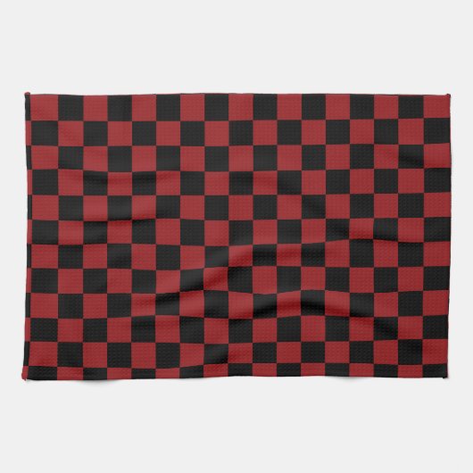 Red Kariert Kitetücher Geschirrtuch (Horizontal)