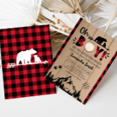 Red Kariert Lumberjack Baby Dusche Einladung
