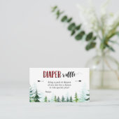 Red Kariert Lumberjack - Windeldrehkarte Begleitkarte (Stehend Vorderseite)