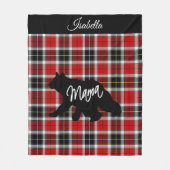 Red Kariert Mama - Bär - Persönlich gestalten Fleecedecke (Vorderseite)