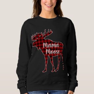 Red Kariert Mama Moose Buffalo Matching Family Paj Sweatshirt