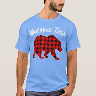 Red Kariert Mawmaw Bär Matching Buffalo Family Paj T-Shirt