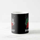 Red Kariert Momma Bear Bear Weihnachtsbaum Leopard Kaffeetasse (Mittel)