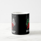Red Kariert Mommy Bear Bear Weihnachtsbaum Leopard Kaffeetasse (Mittel)