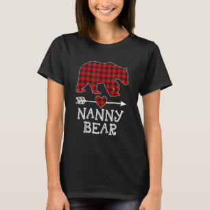 Red Kariert Nanny Bear Matching Pajama Family T-Shirt