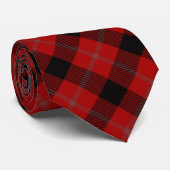 Red Kariert Neck Tie Krawatte (Gerollt)