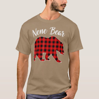 Red Kariert Nene Bear Matching Buffalo Family Paja T-Shirt