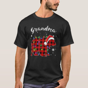 Red Kariert Oma Bear Buffalo Family Pajama Chris T-Shirt