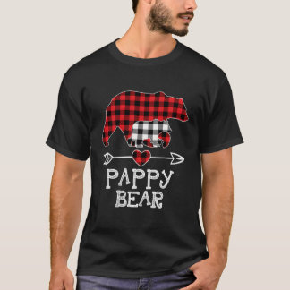 Red Kariert Pappy Bear Pajama Matching Family Gift T-Shirt
