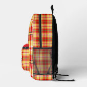 Red Kariert Patches Backpack Bedruckter Rucksack (Rechts)