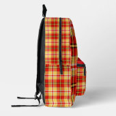 Red Kariert Patches Backpack Bedruckter Rucksack (Links)