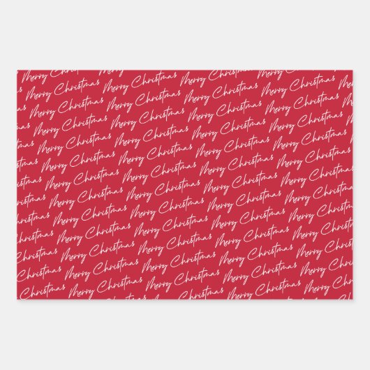 Red Kariert Patterns Weihnachtswrapping Paper Shee Geschenkpapier Set (Vorderseite 2)