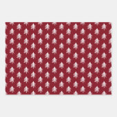 Red Kariert Patterns Weihnachtswrapping Paper Shee Geschenkpapier Set (Vorderseite)