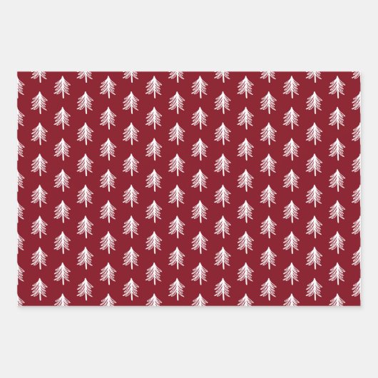 Red Kariert Patterns Weihnachtswrapping Paper Shee Geschenkpapier Set (Vorderseite)