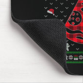 Red Kariert Pizza Lover Fun Ugge Weihnachten Mousepad (Ecke)