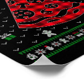 Red Kariert Pizza Lover Fun Ugge Weihnachten Poster (Ecke)