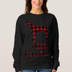 Red Kariert Plott Hound Lover Christmas Matching F Sweatshirt