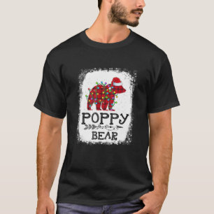 Red Kariert Poppy Bear Weihnachtsraenbogen Pajama  T-Shirt