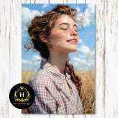 Red Kariert Prairie Girl | Joyful Country Découpag Seidenpapier