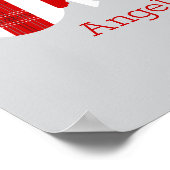 Red Kariert Rattle Raider Baby Foto Post Poster (Ecke)