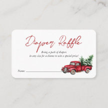 Red Kariert Red Truck Diaper Raffellenkarte