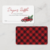 Red Kariert Red Truck Diaper Raffellenkarte Visitenkarte (Vorne/Hinten)