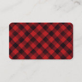 Red Kariert Red Truck Diaper Raffellenkarte Visitenkarte (Rückseite)