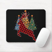 Red Kariert Reindeer Buffalo Deer Family Pajama Mousepad (Mit Mouse)