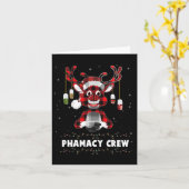 Red Kariert Reindeer Pharmacy Crew Weihnachten Karte (Gelbe Blume)