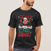 Red Kariert Reindeer Weihnachtsmannmütze CNA Squad T-Shirt (Vorderseite)