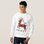 Red Kariert Rentier (Jingle!) Sweatshirt (Vorne ganz)