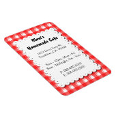 Red Kariert Restaurant Advertising Custom Magnet (Rechte Seite)