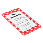 Red Kariert Restaurant Advertising Template Magnet (Rechte Seite)