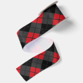 Red Kariert Ribbon Satinband (Rückseite)