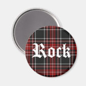 Red Kariert Rock - Magnet (Vorderseite/Rückseite)