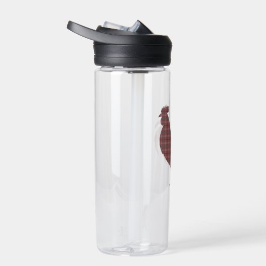 Red Kariert Rooster Trinkflasche (Rechts)
