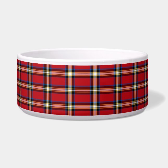 Red Kariert, Royal Stewart Tartan Dog Napf (Vorderseite)