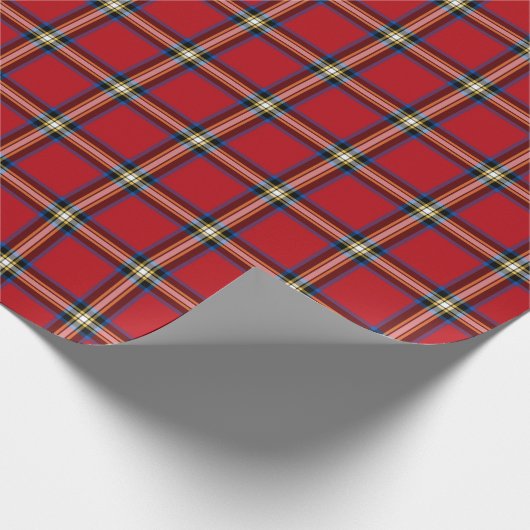Red Kariert, Royal Stewart Tartan Geschenkpapier (Ecke)